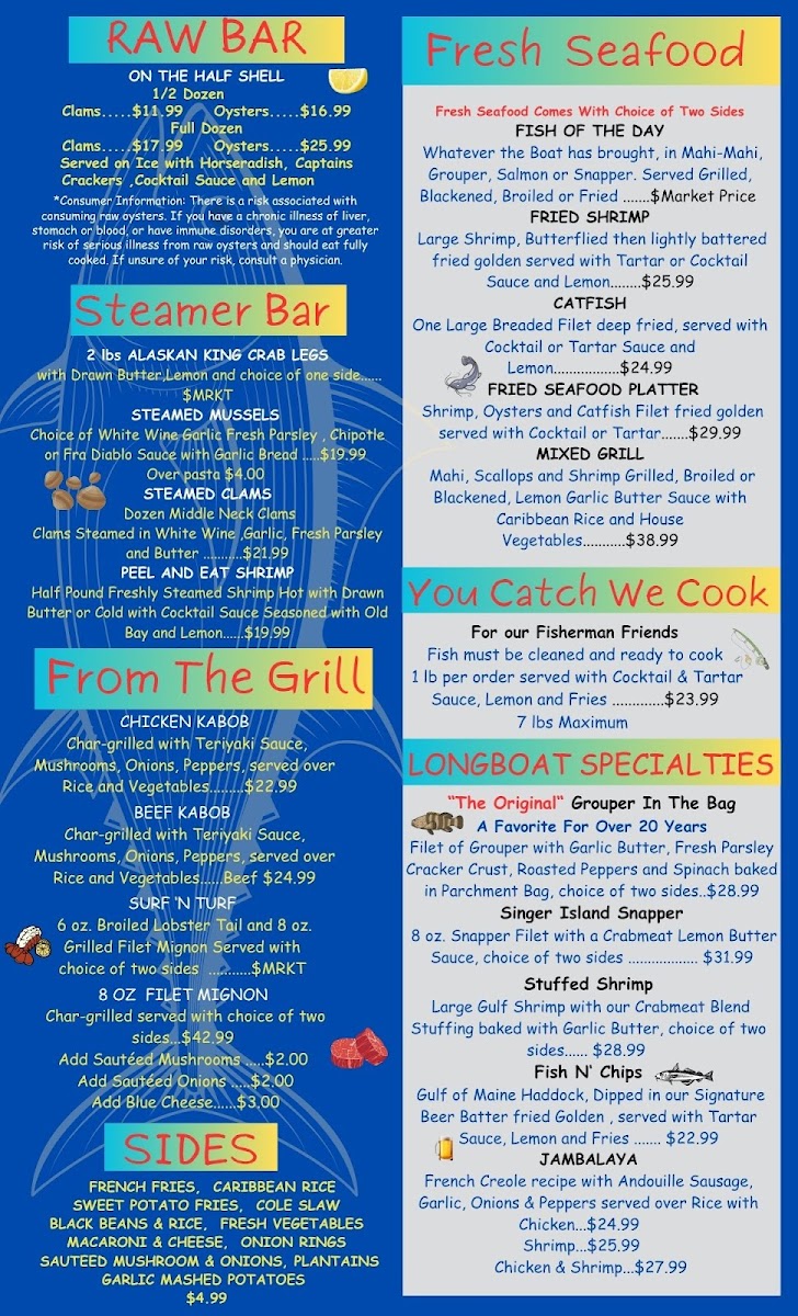 Johnny Longboats Menu - Image 2