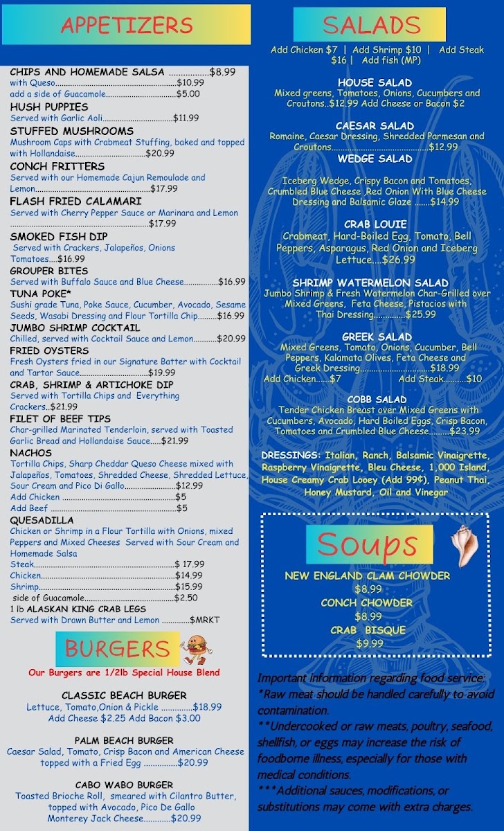 Johnny Longboats Menu - Image 3