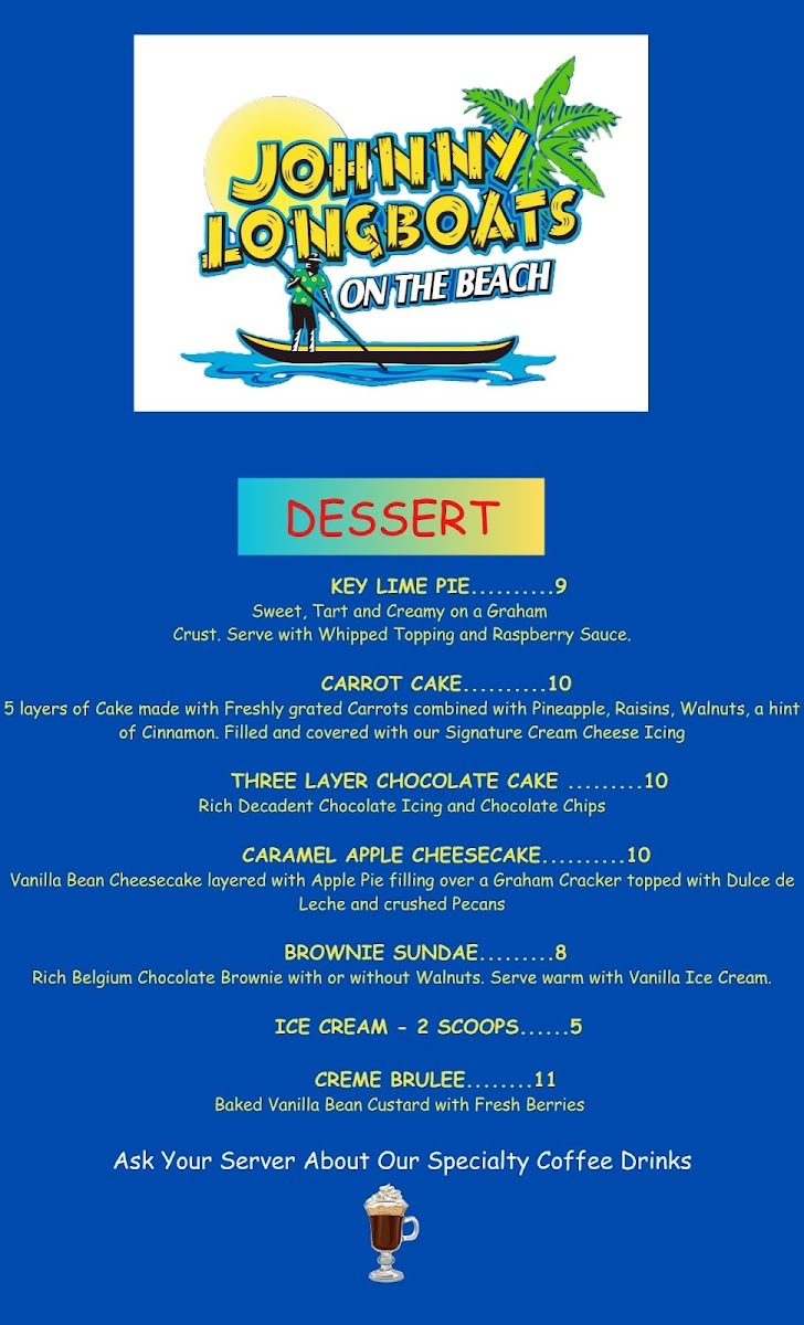 Johnny Longboats Menu - Image 4