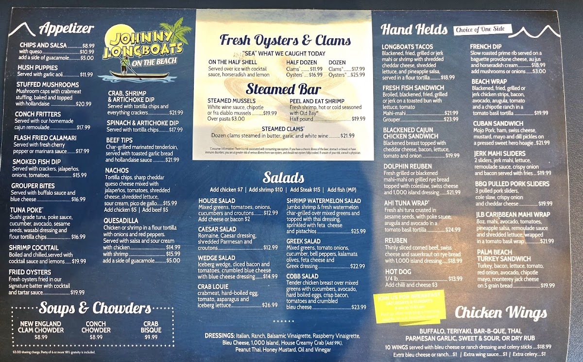Johnny Longboats Menu - Image 6